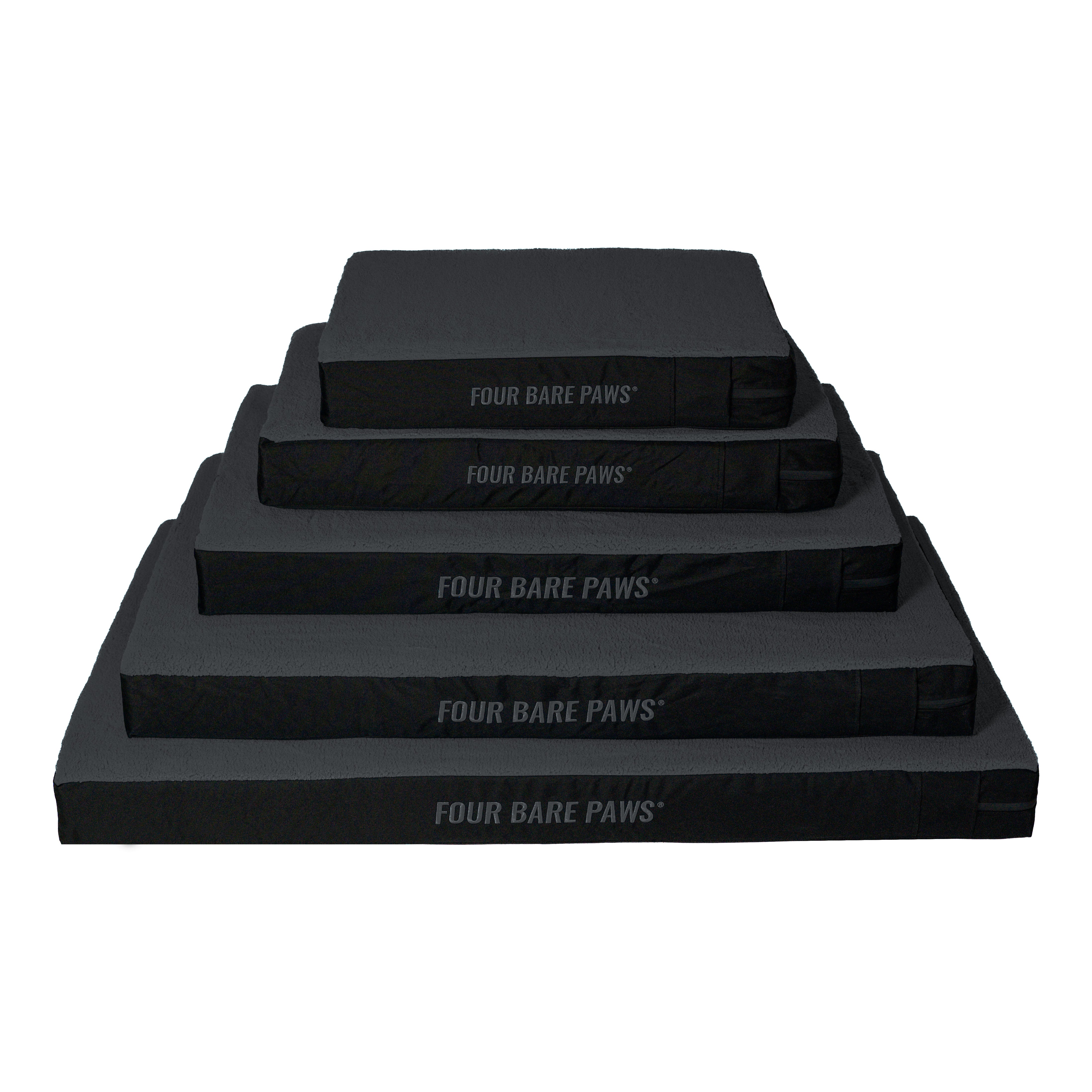 Sherpa Lined Dog Bed Mattress In Charcoal
