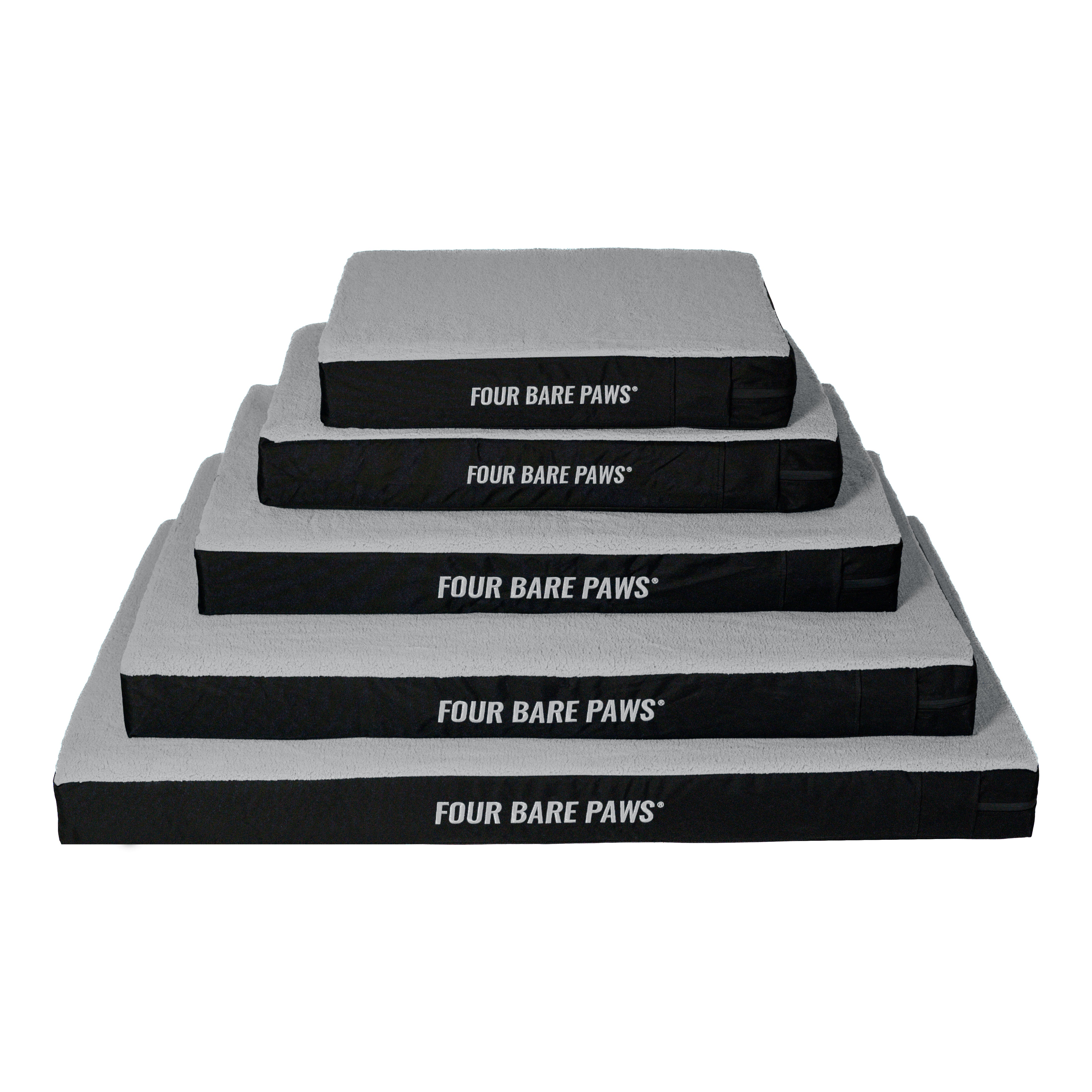 Sherpa Lined Dog Bed Mattress In Grey