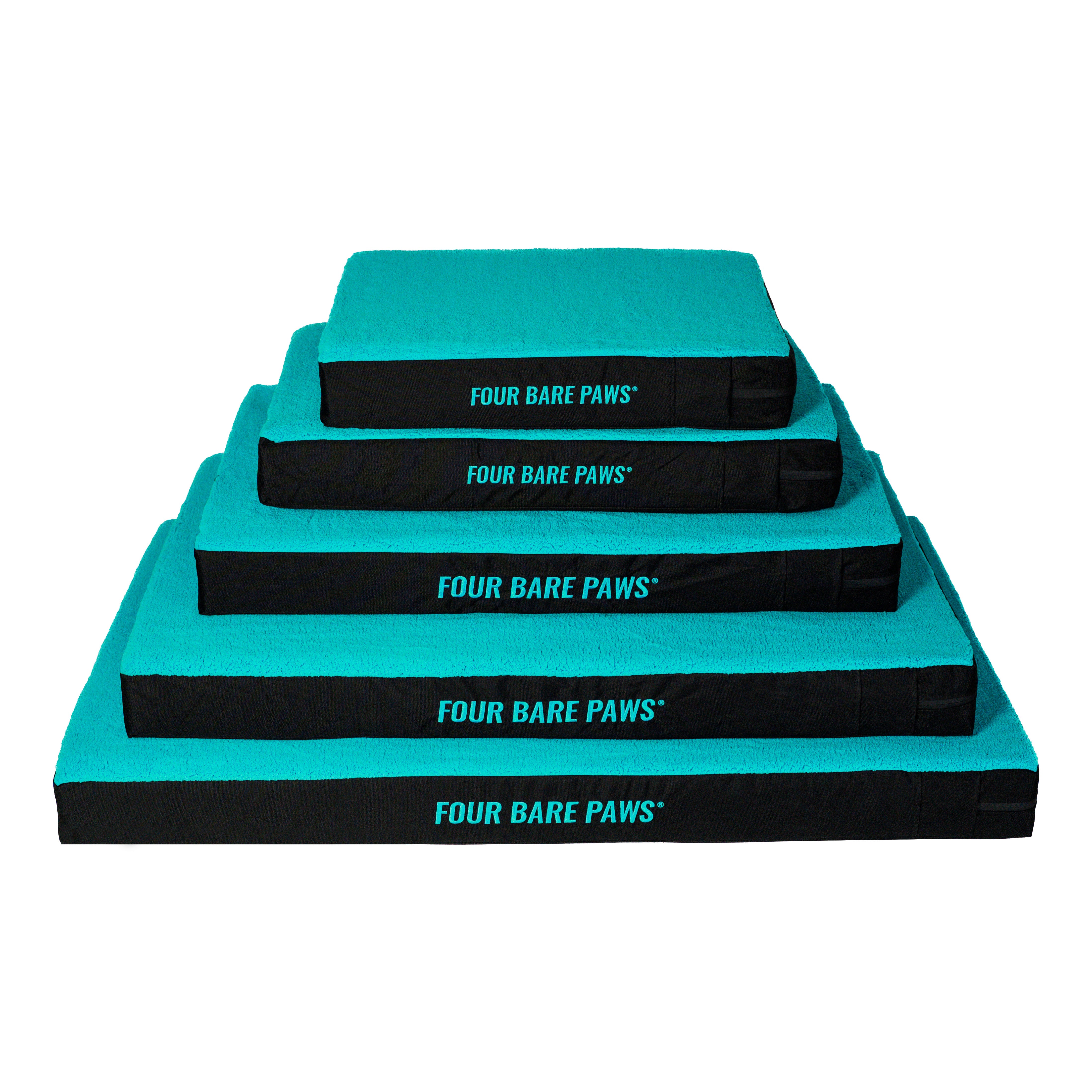 Sherpa Lined Dog Bed Mattress In Teal