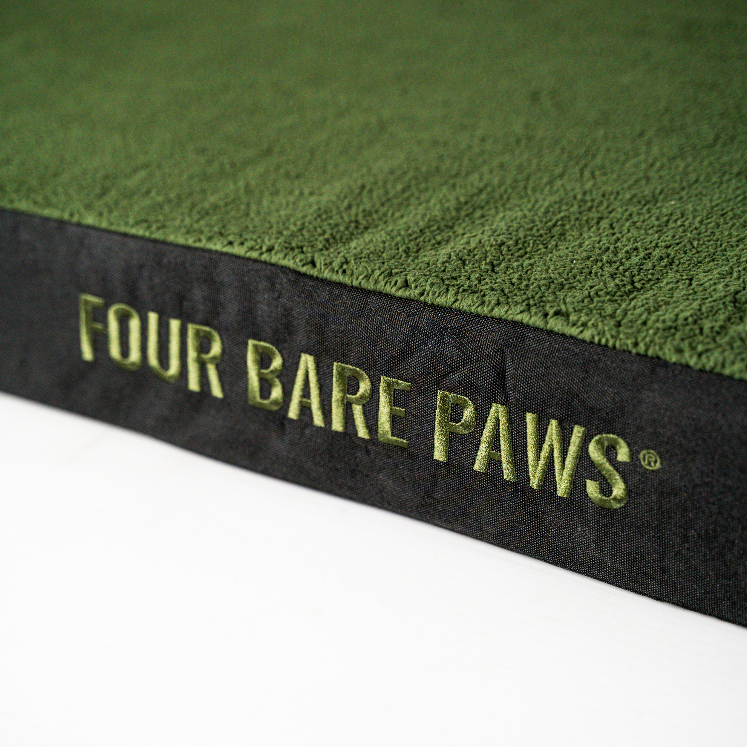 Sherpa Lined Dog Bed (Replacement Cover Only) In Forest Green