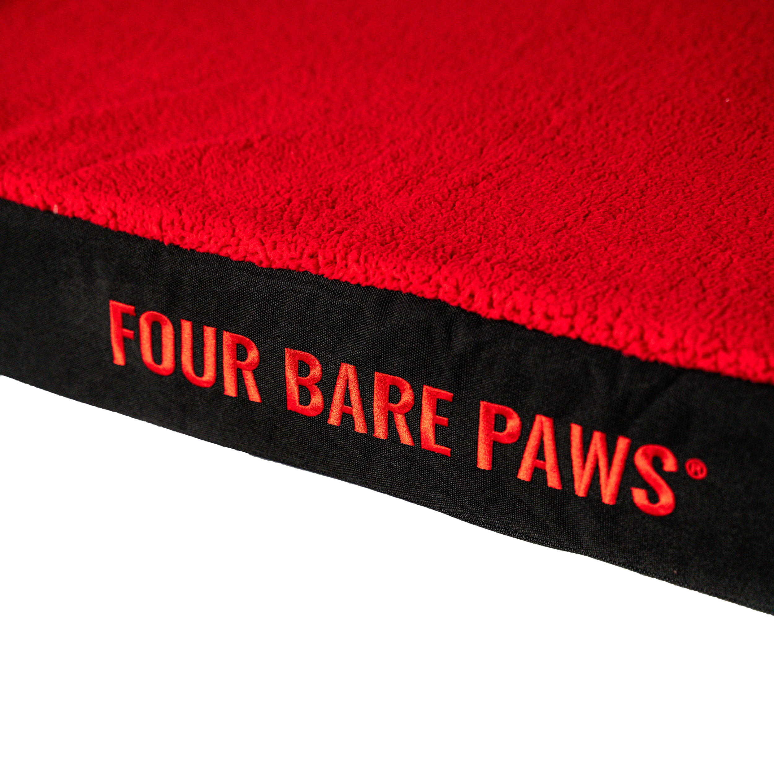 Sherpa Lined Dog Bed (Replacement Cover Only) In Red