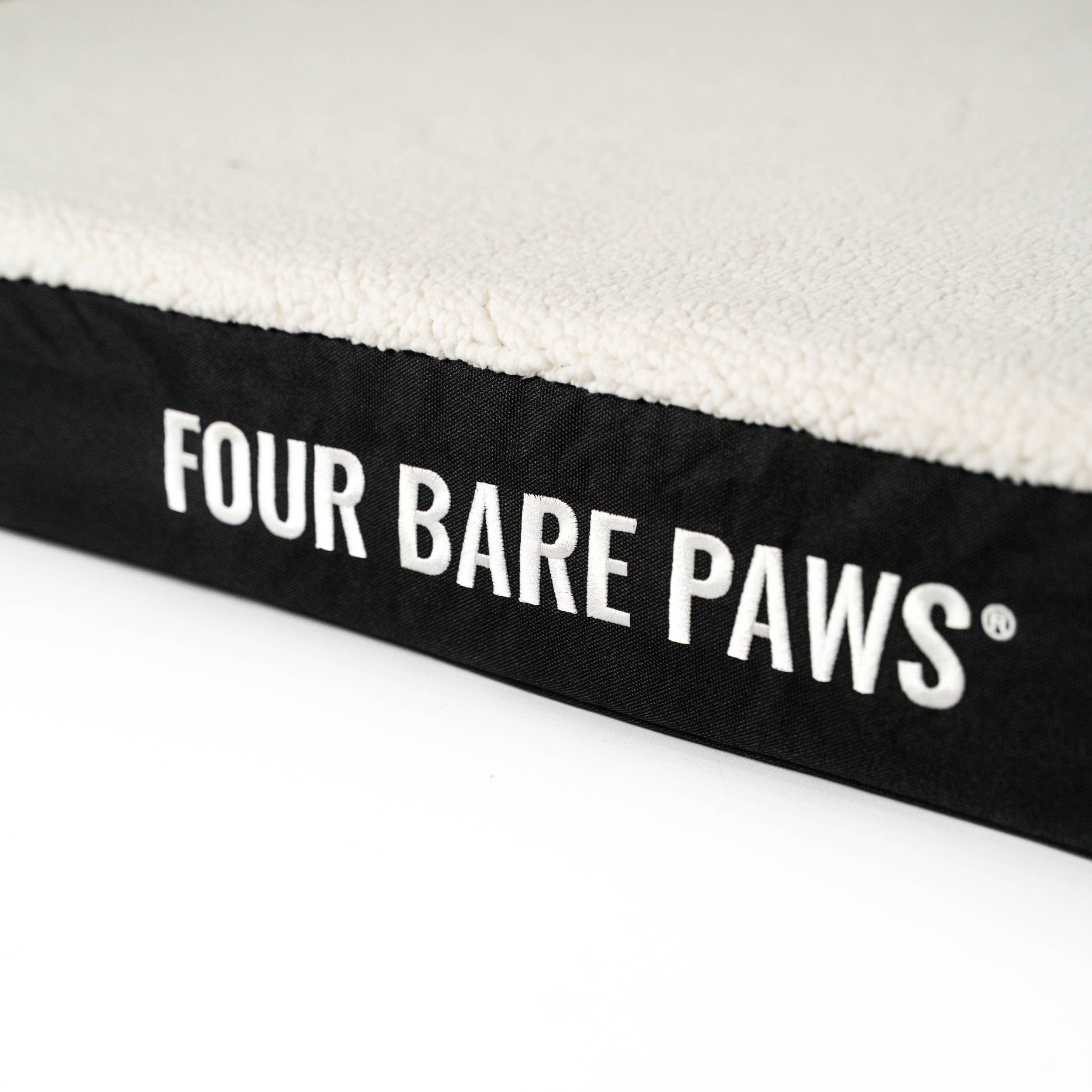 Sherpa Lined Dog Bed (Replacement Cover Only) In Cream